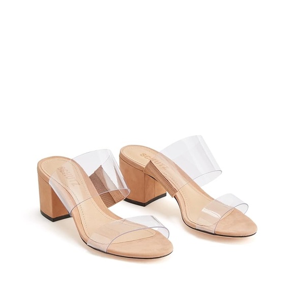 NWOB Victorie Vinyl Dual-Band Slide Sandals in Honey Beige Size 11B - Picture 1 of 6